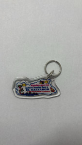 Llavero Plastico con Mapa de El Salvador