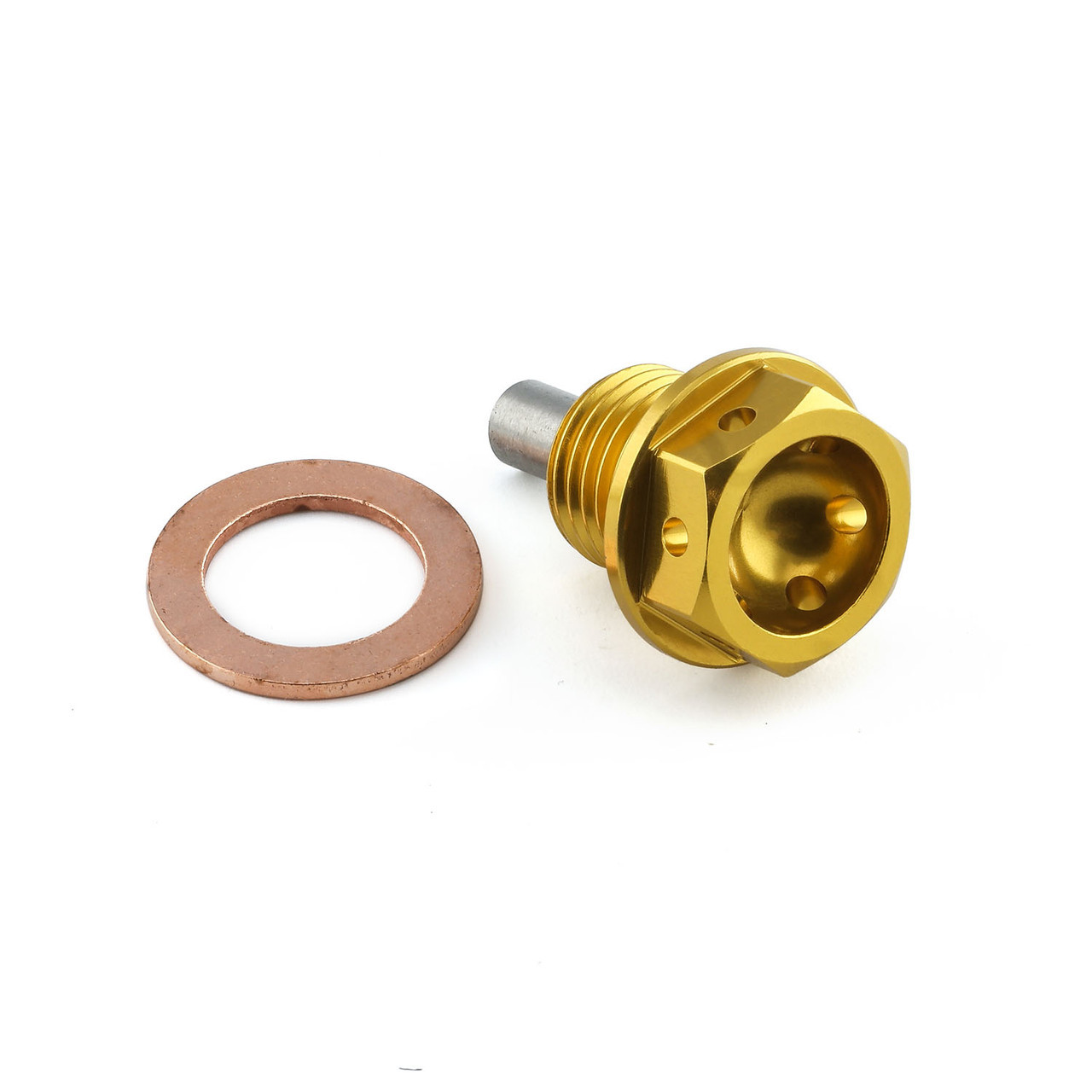 Bouchon Vidange Magnétique M12 X 1.75 - Aimant Pour Capturer Métal Dans Huile Moteur - Joint Cuivre Inclus
