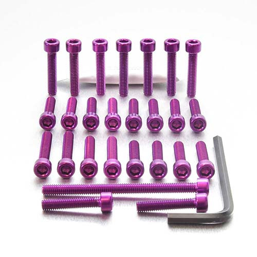 Kit De Visserie Pour Carénages Kawasaki ZZR 1200 2002-2005 - 92 Pièces En Acier Grade 8.9 - Filetage M5 Et M6 - 12