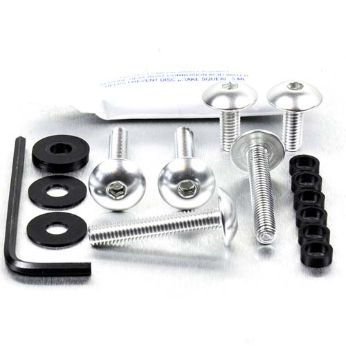 Kit 10 Vis M6 Pour Pare-brise Moto - Aluminium Anodisé Noir, Universel, Facile à Installer - 11