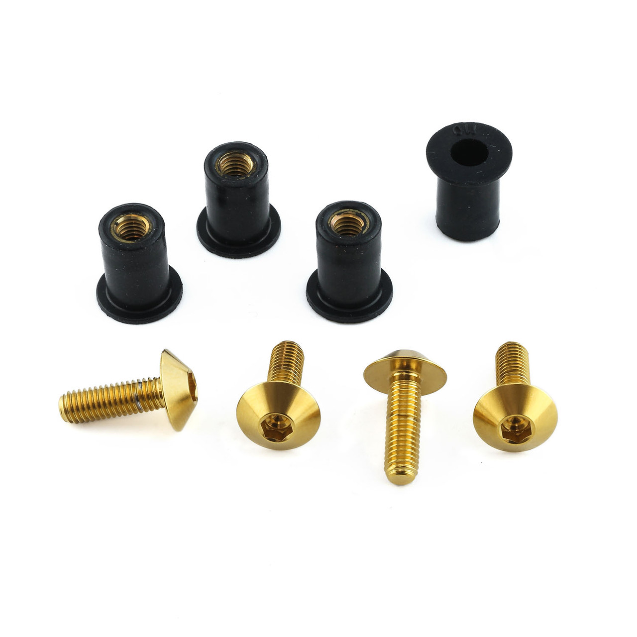 Kit De 4 Vis Bulle Noir Pour écran Moto - Boulons Aluminium Anodisé M5 - Compatible Yamaha, Suzuki, Kawasaki, Honda... - 3
