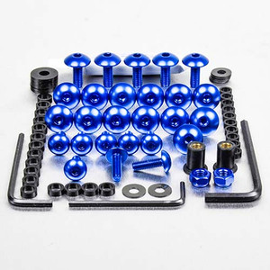 Kit Visserie Carenage en Aluminium Ninja 300 Bleu