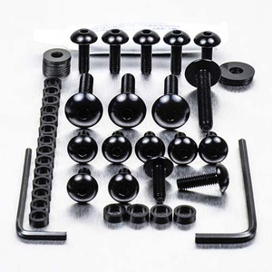 Kit Visserie Carenage en Aluminium FZR1000 R EXUP 89-90 Noir Kit Visserie Carenage en Aluminium FZR1000 R EXUP 89-90 Noir