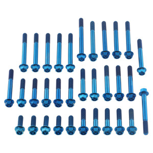 Kit Visserie Moteur Titane BT1100 Bulldog Hex à  Bride Bleu