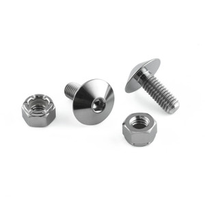 Kit vis plaque immatriculation Titane Kit vis plaque immatriculation Titane