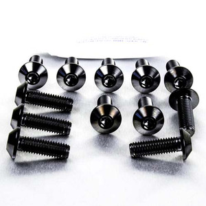 Vis disque de frein en Titane Yamaha Paquet x 12 Noir Vis disque de frein en Titane Yamaha Paquet x 12 Noir