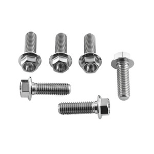 Titanium Sprocket Studs M8x25mm Flanged Hex Pack x6 Titanium Sprocket Studs M8x25mm Flanged Hex Pack x6