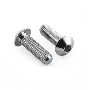 Inox - Vis de porte bidon M5x(0.80mm)x16mm (diam extérieur 9mm) Tête bombée Inox - Vis de porte bidon M5x(0.80mm)x16mm (diam extérieur 9mm) Tête bombée
