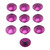 Boutons pression en Aluminium pour vis BTR M8 Paquet de 10 Violet