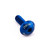 Vis à  tête bombee en Aluminium M5 x (0.80mm) x 16mm Bleu
