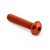 Vis à  tête bombee en Aluminium M6 x (1.00mm) x 30mm (Tête Extra Small) Orange