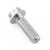 Aluminium Flanged Hex Head Bolt M8x(1.25mm)x25mm Race Spec Etched Silver