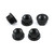 Ecrou de couronne en Titane M10 x (1.50mm) Paquet x 5 Noir
