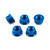 Ecrou de couronne en Titane M8 x (1.25mm) Paquet x 5 Bleu