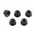 Kit Ecrous de Couronne Titane M8 x (1.25mm) Pre percee Paquet x 5 Noir