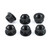 Ecrou de couronne en Titane M8 x (1.25mm) Pre percee Paquet x 6 Noir