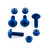 4 Vis Avec ecrous Nylstop en Aluminium Bleu