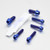 Kit visserie guidon en Titane Bleu