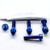 Kit visserie fixation echappement Titane Bleu