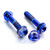 Kit visserie fixation echappement Titane Bleu