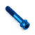 Titane Tête Cylindrique Perforée À Bride M8x(1.25mm)x40mm Bleu