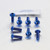 Kit visserie repose pied Arriêre en Titane Bleu