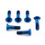 Vis de couronne en Titane Arriêre M8x(1.25mm)x31mm Paquet x6 Bleu