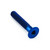 Titane - kit vis de Capuchon du casque de tige M6x(1.00mm)x35mm à Tête Fraisée Bleu