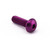 Vis à tête bombee en Aluminium M6 Tête Extra Small Violet
