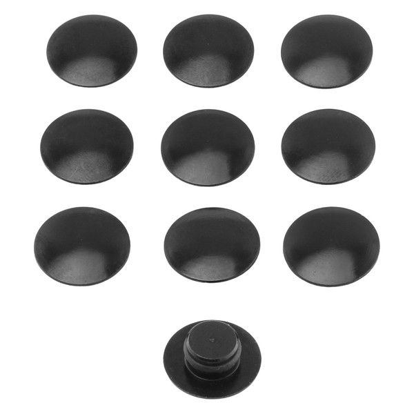 Boutons pression en Aluminium pour vis BTR M10 Paquet de 10 Noir