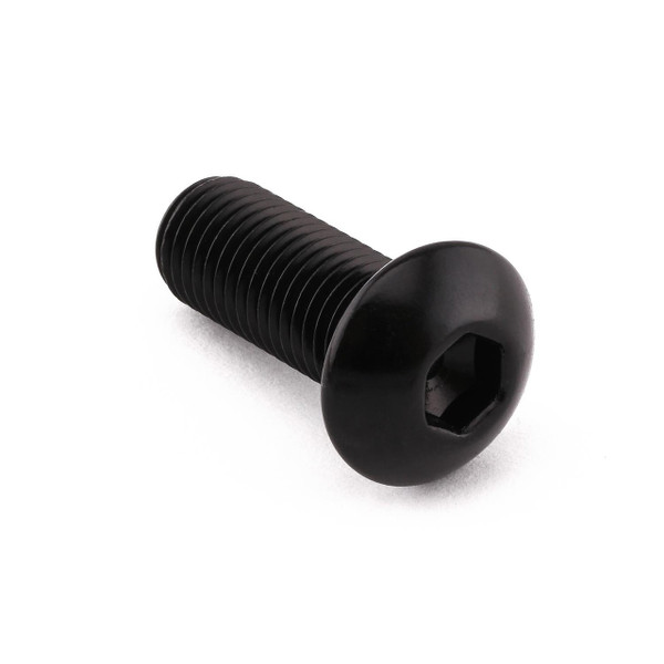Vis à  tête bombee en Aluminium M10 x (1.25mm) x 25mm Noir