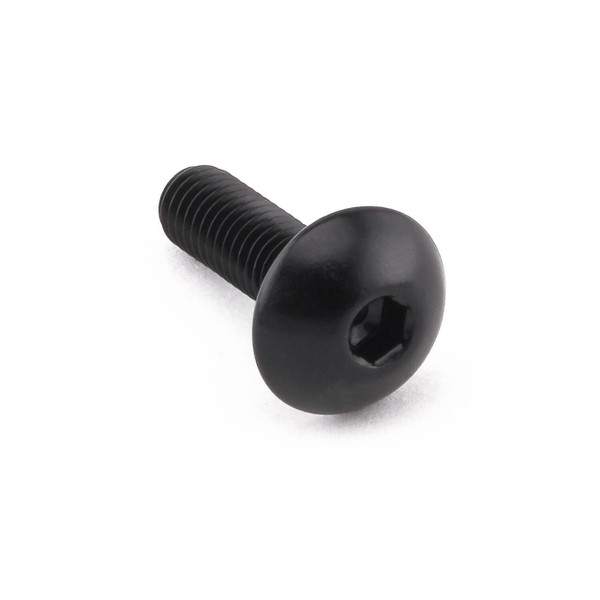 Vis à  tête bombee en Aluminium M5 x (0.80mm) x 16mm Noir