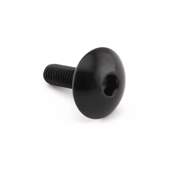 Vis à  tête bombee en Aluminium M5 x (0.8mm) x 16mm (Tête Extra Large) Noir