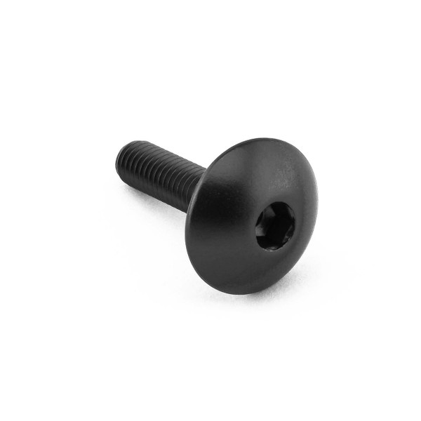 Vis à  Tête Bombee en Aluminium XL M5 (0.8mm) x 20mm (Tête Extra Large) Noir