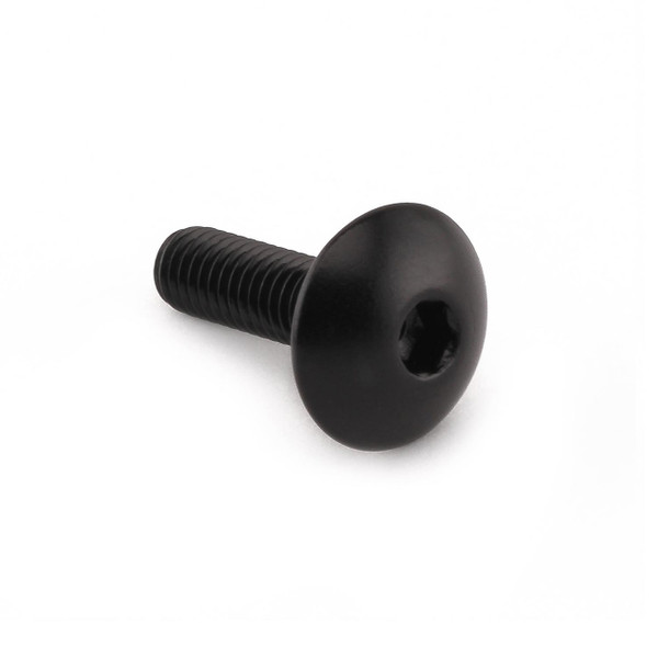Vis à  tête bombee en Aluminium M6 x (1.00mm) x 20mm Noir