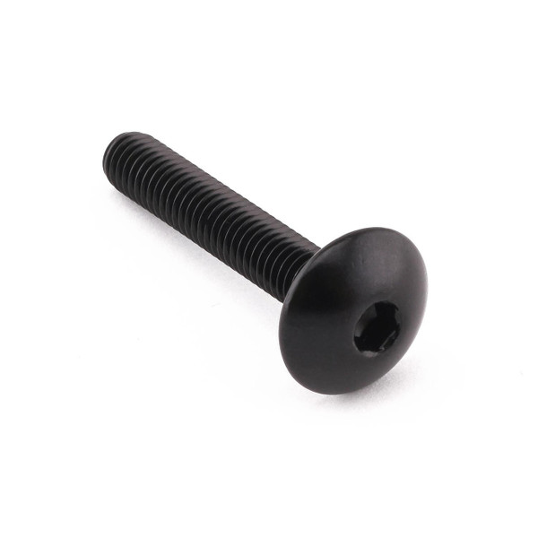 Vis à  tête bombee en Aluminium M6 x (1.00mm) x 35mm Noir