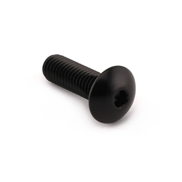 Vis à  tête bombee en Aluminium M8 x (1.25mm) x 25mm Noir