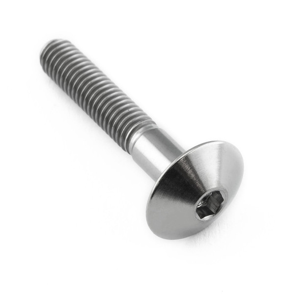 Vis à  tête bombee en Titane M6 x (1.00mm) x 35mm