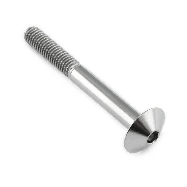Vis à  tête bombee en Titane M6 x (1.00mm) x 55mm