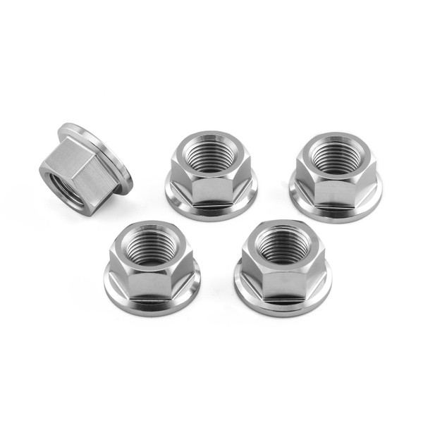 Ecrou de couronne en Titane M10 x (1.00mm) Paquet x 5