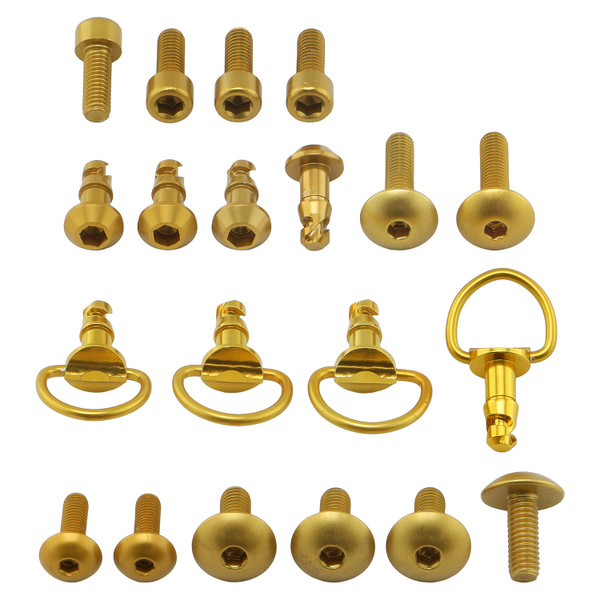 Kit Visserie Carenage en Aluminium 749R 04+ Clef Allen et DRing Or