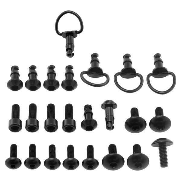Kit Visserie Carenage en Aluminium 999 02+ Clef Allen et DRing Noir