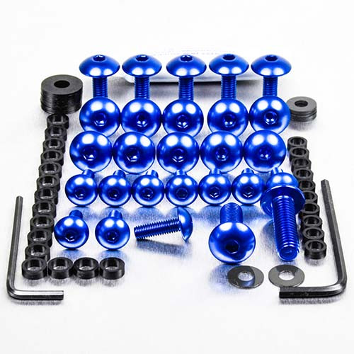 Kit Visserie Carenage en Aluminium Ninja 250R 08+ Bleu