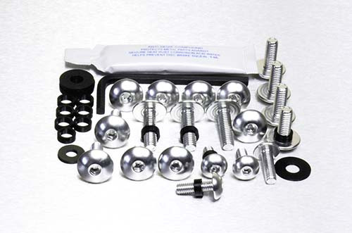 Kit Visserie Carenage en Aluminium Z1000 07-09 Argent