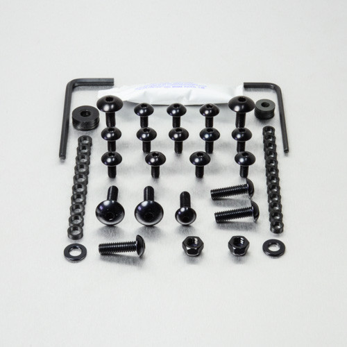 Kit Visserie Carénage Aluminium Aprilia Tuono 125 Noir
