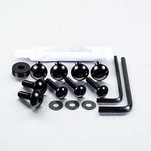 Kit vis garde boue en Aluminium Noir
