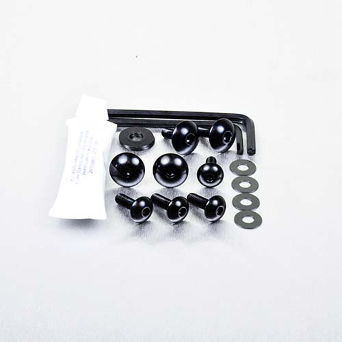 Kit vis garde boue en Aluminium Noir