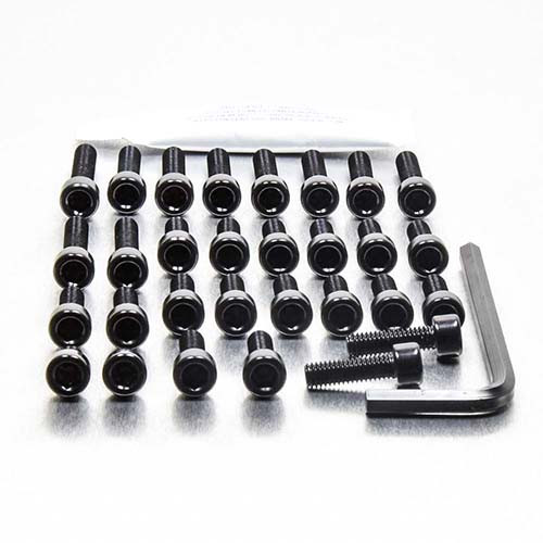 Kit Visserie Moteur CBR400RR -NC29 Gull Arm 90-94 Noir