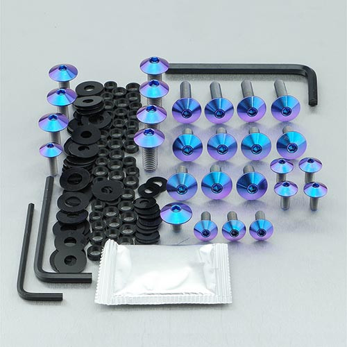 Kit Visserie Carénage Titane Yamaha MT-10 Brume Violette