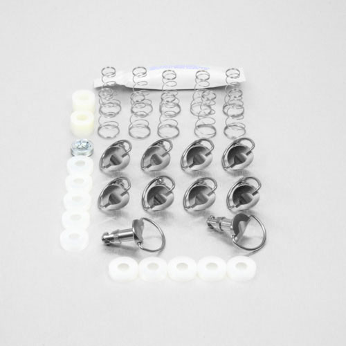 Attache rapide en Inox D-Ring 17mm Paquet x 10